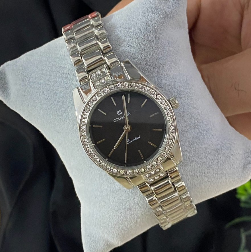 Silver Black Collesium Saat