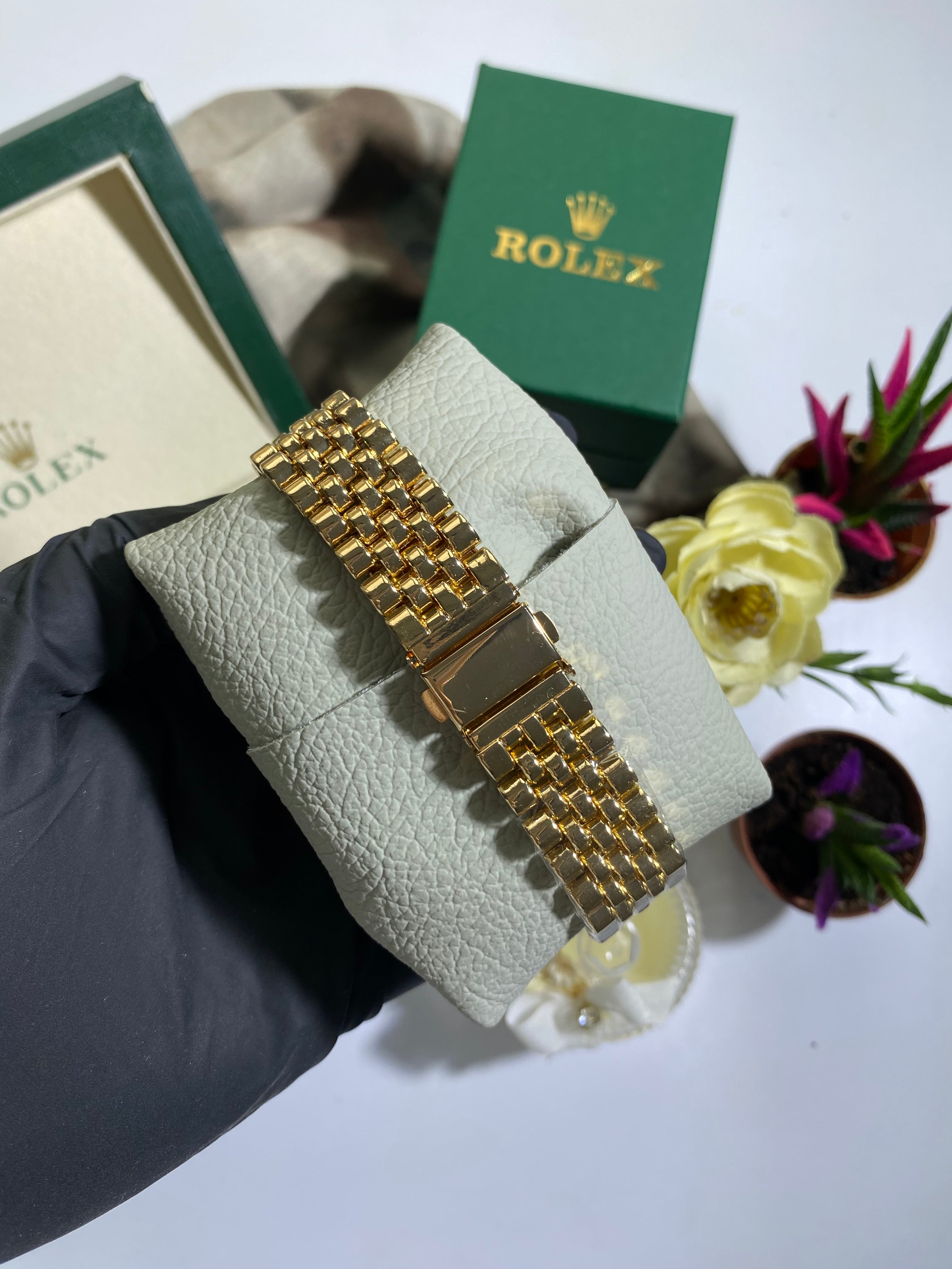 Gold Kadran Beyaz Datejust Saat