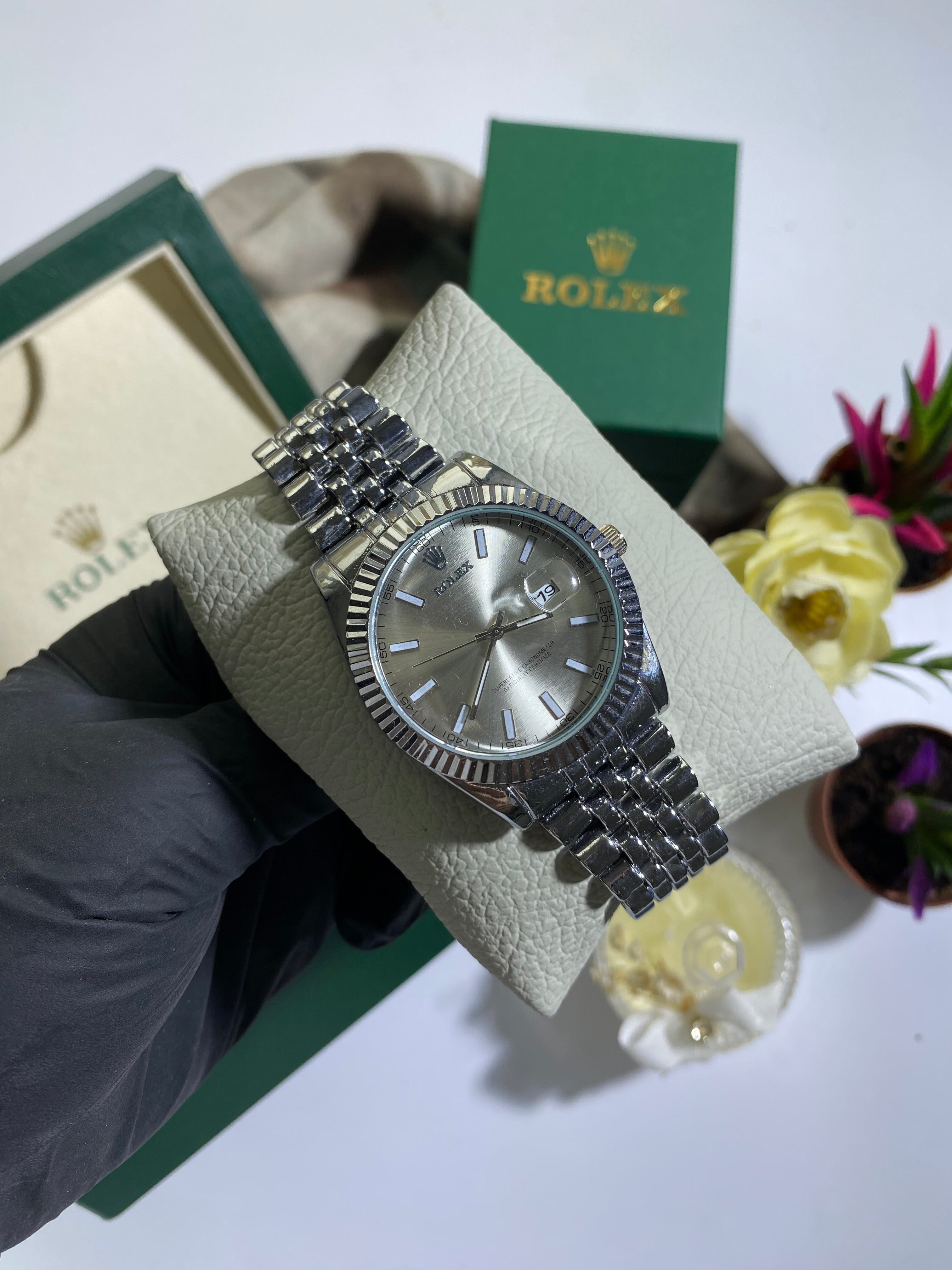 Silver - Beyaz Kadran Datejust Saat