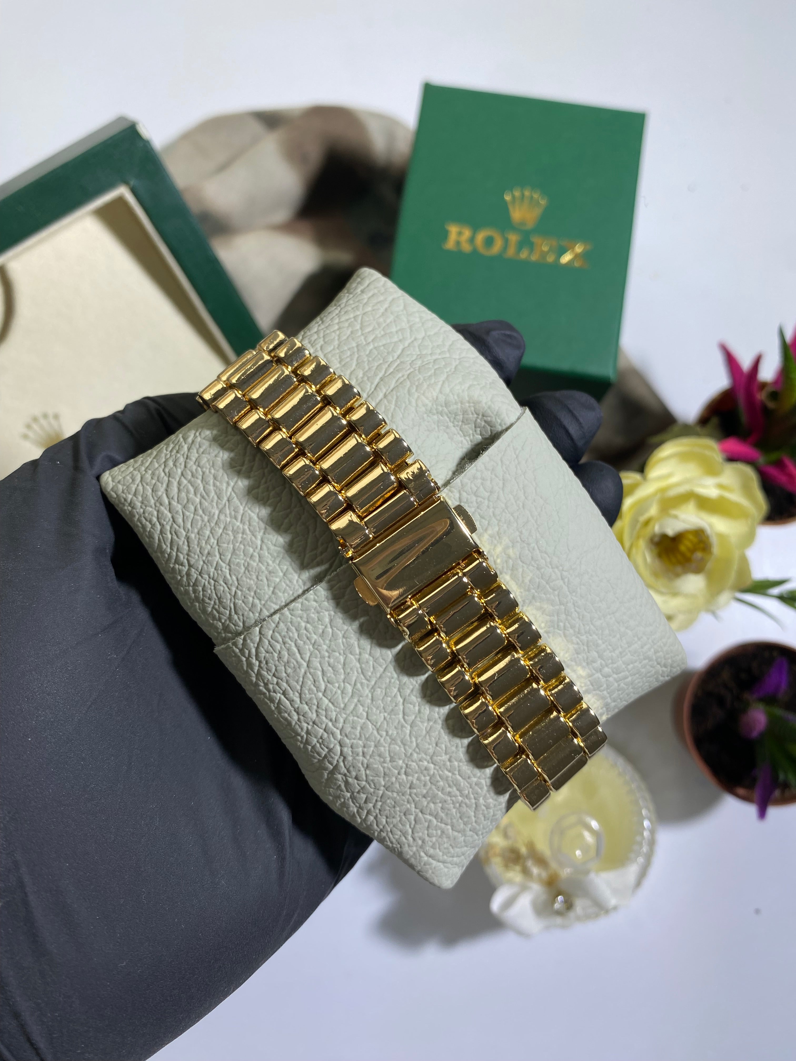 Gold - Yeşil Datejust Saat