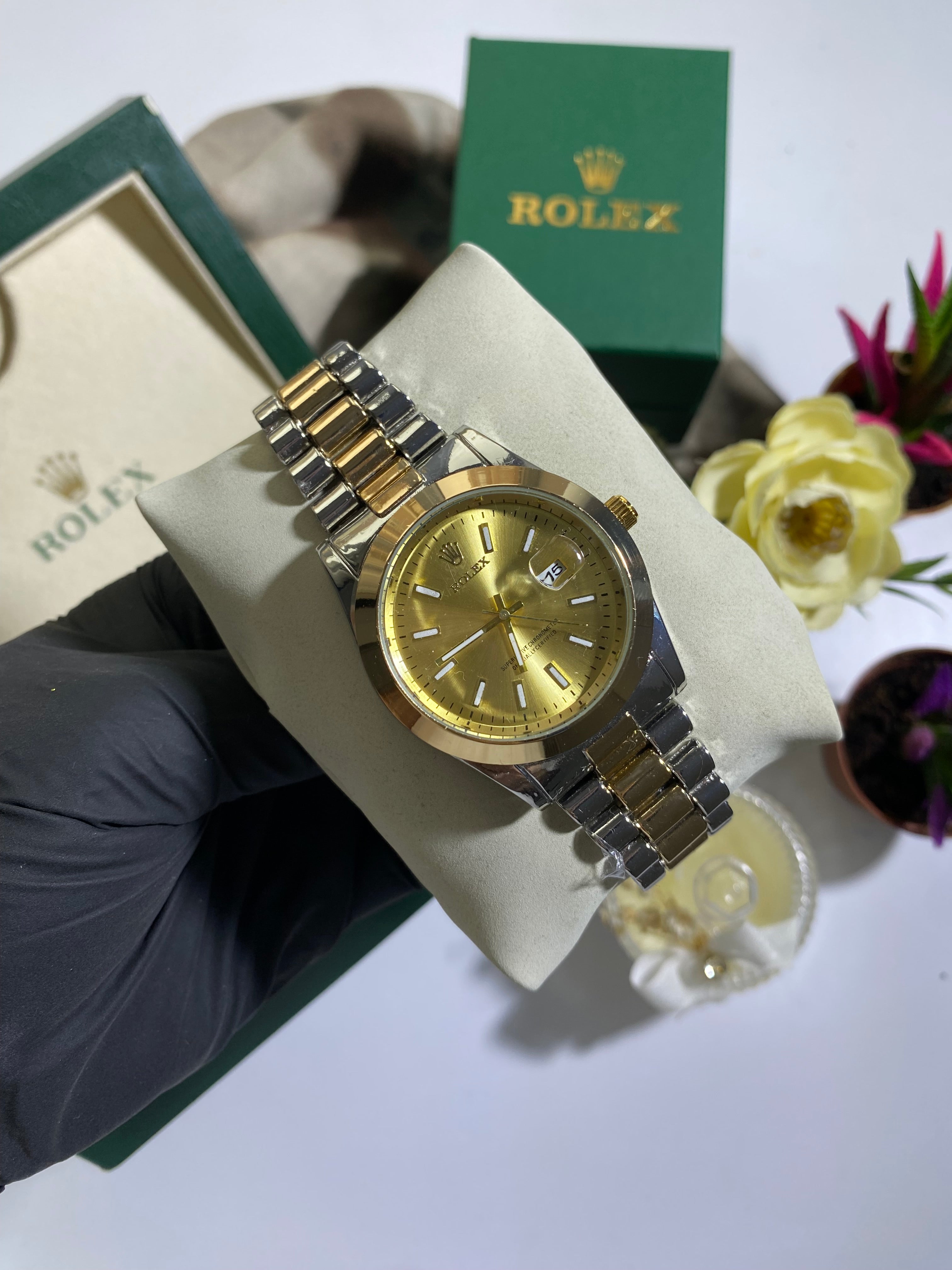 Gold - Silver Beyaz Kadran Datejust Saat