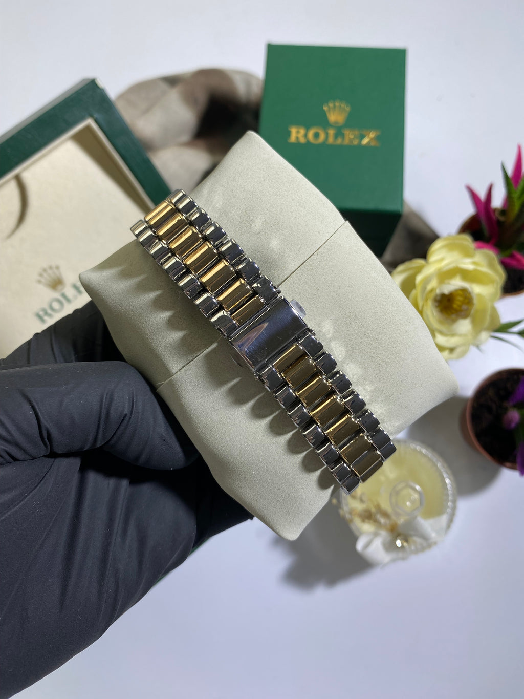 Gold - Silver Beyaz Kadran Datejust Saat