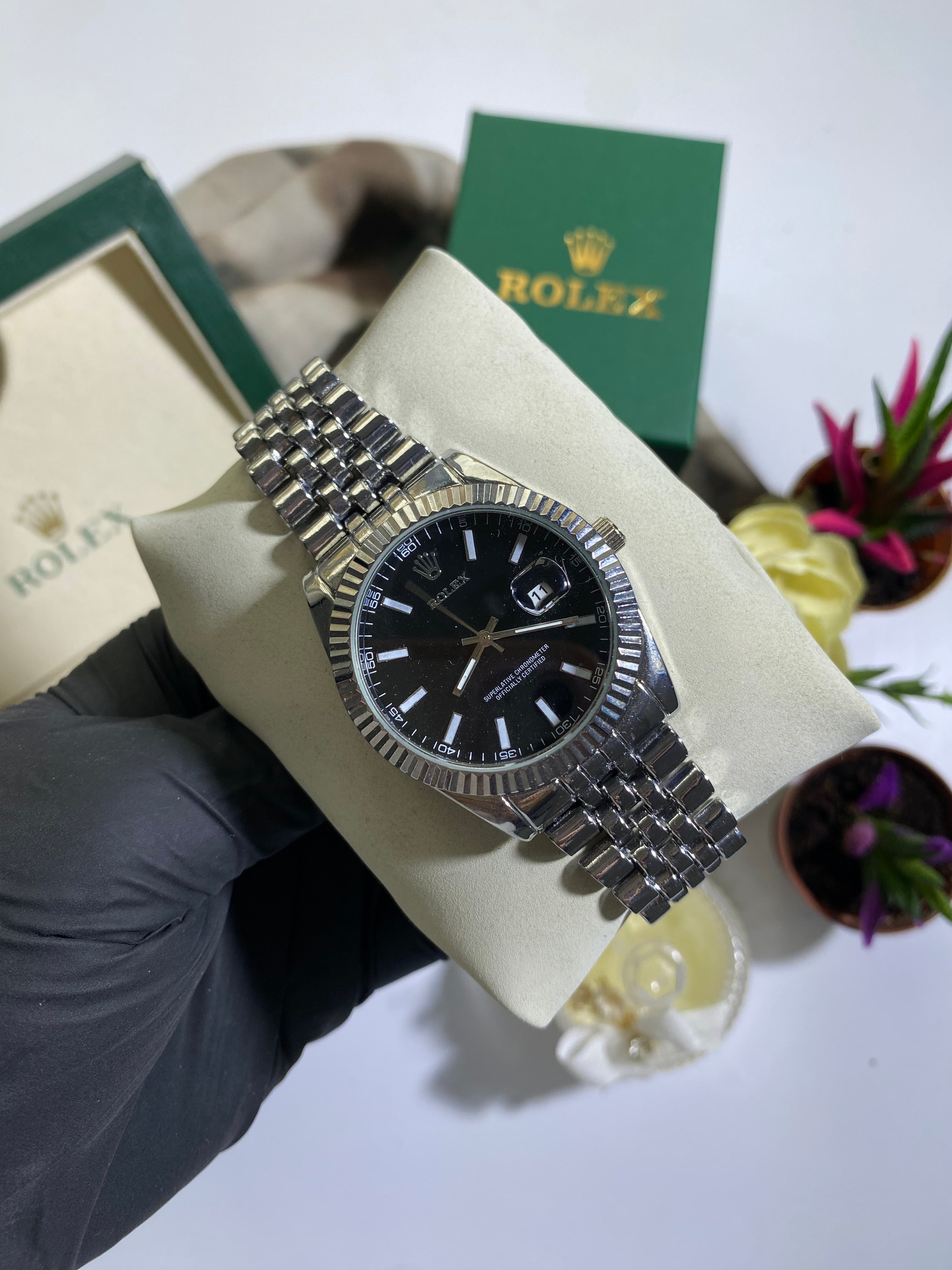 Silver - Siyah Datejust Saat
