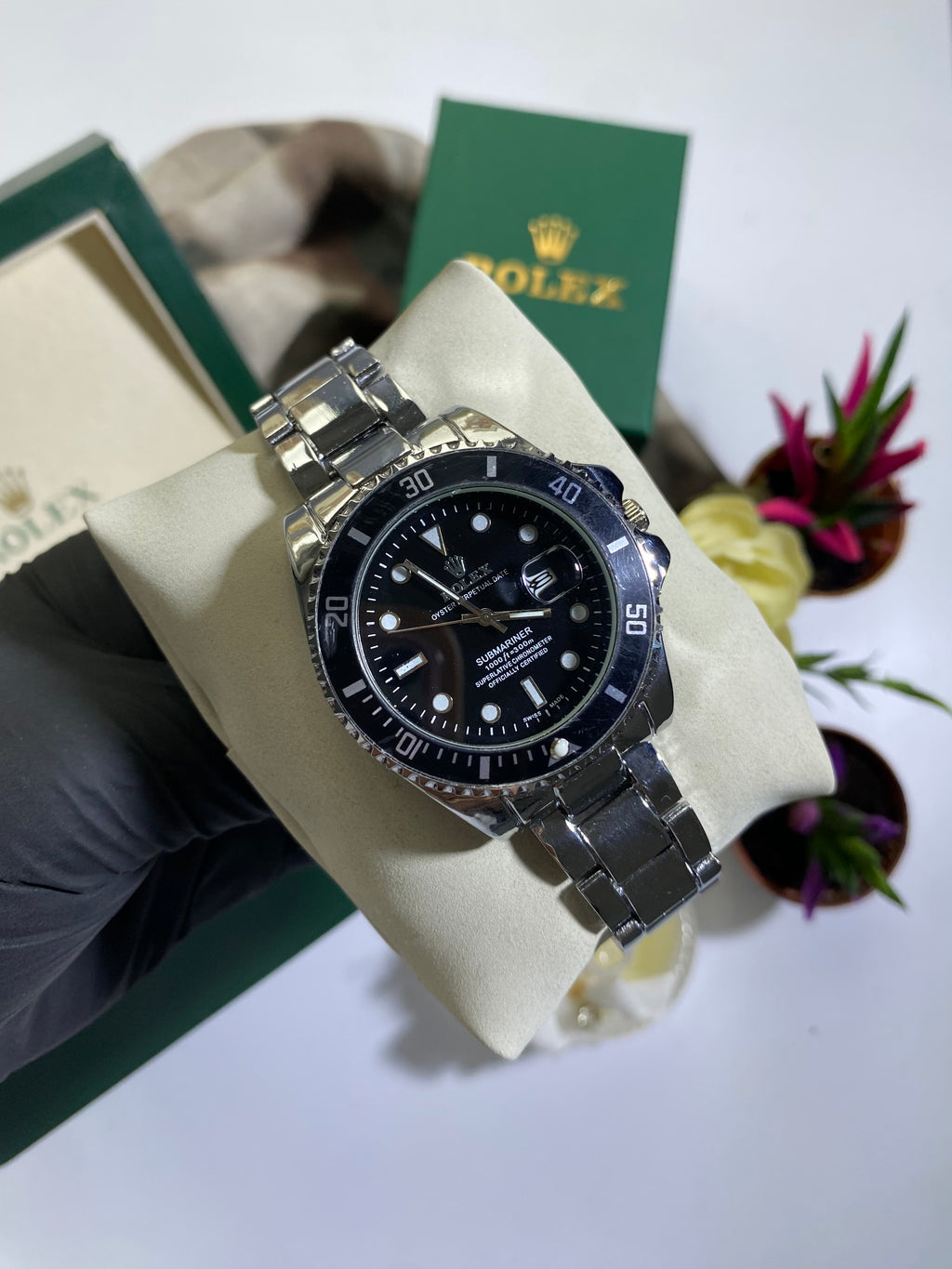 Silver - Siyah Submariner Saat