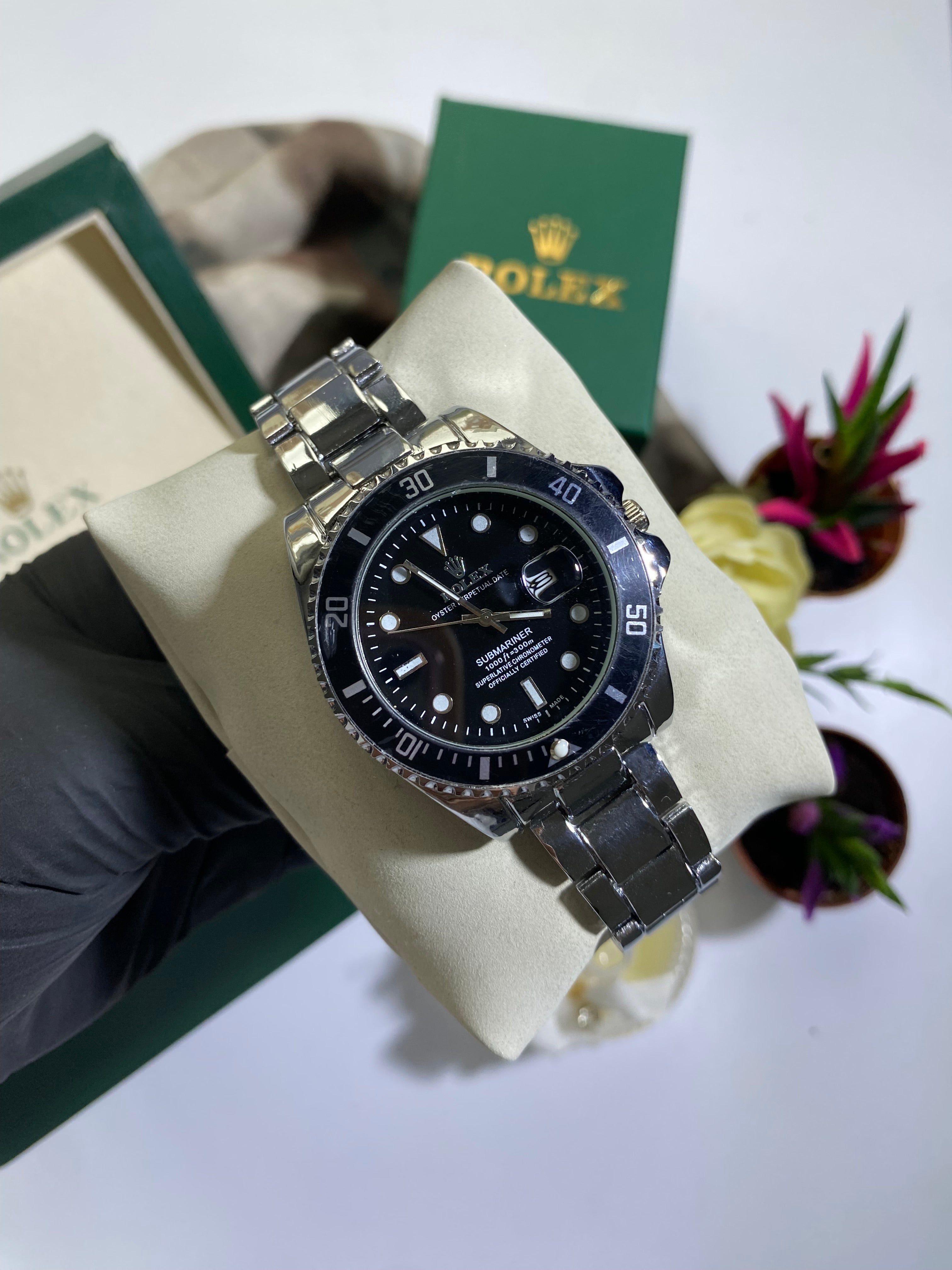 Silver - Siyah Submariner Saat