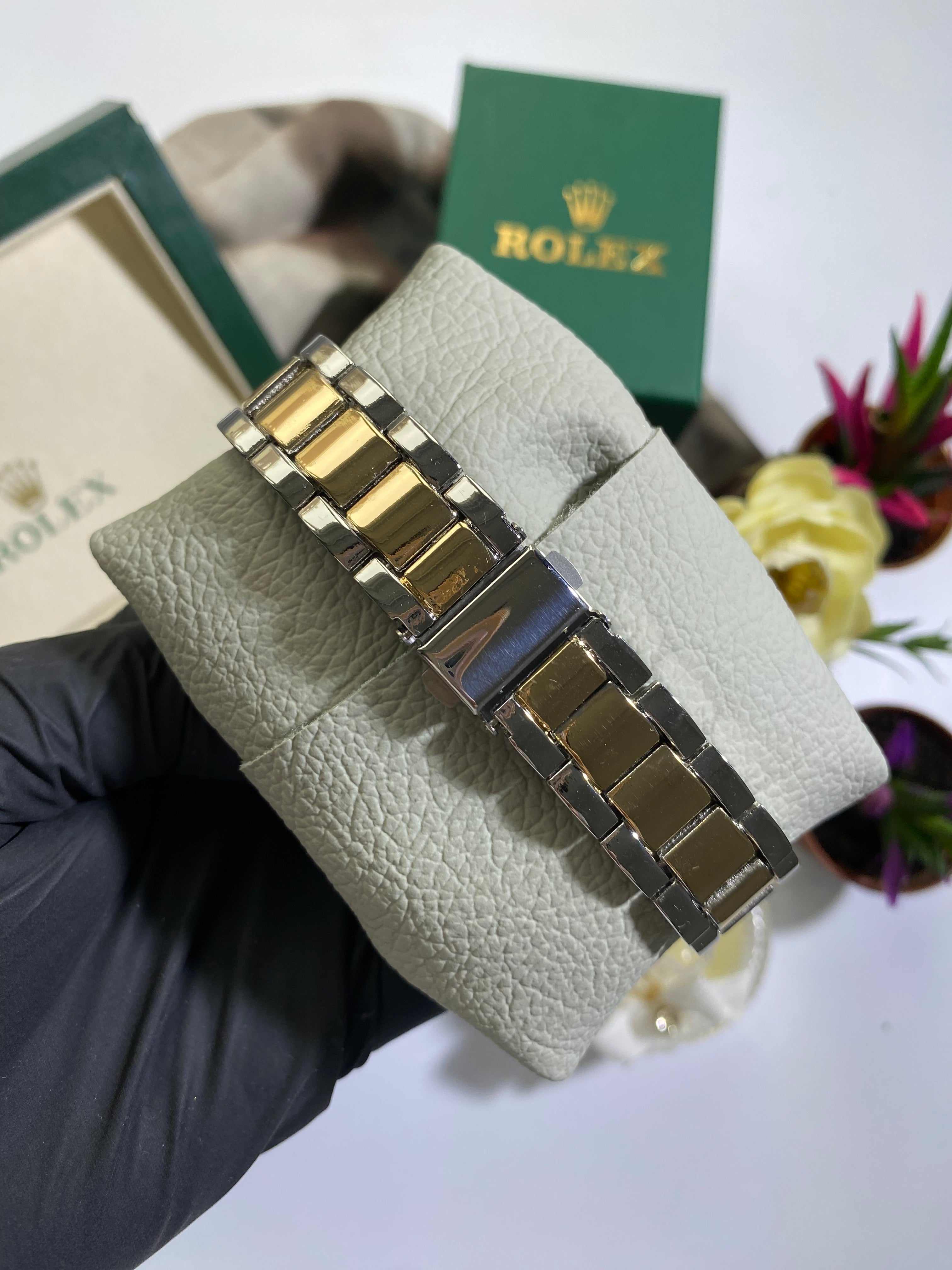 Gold - Silver Siyah Submariner