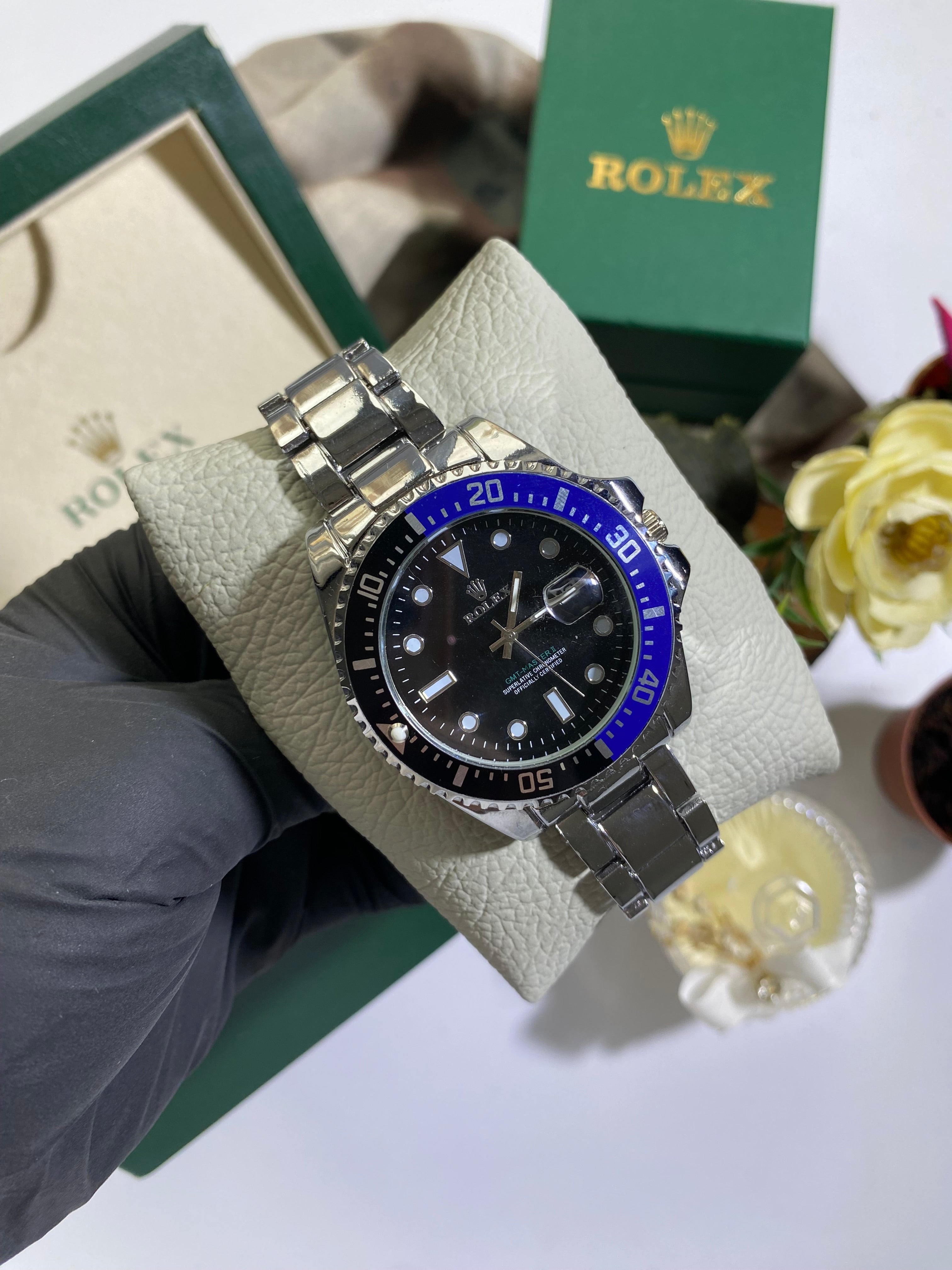 Silver - Siyah - Mavi Submariner Saat