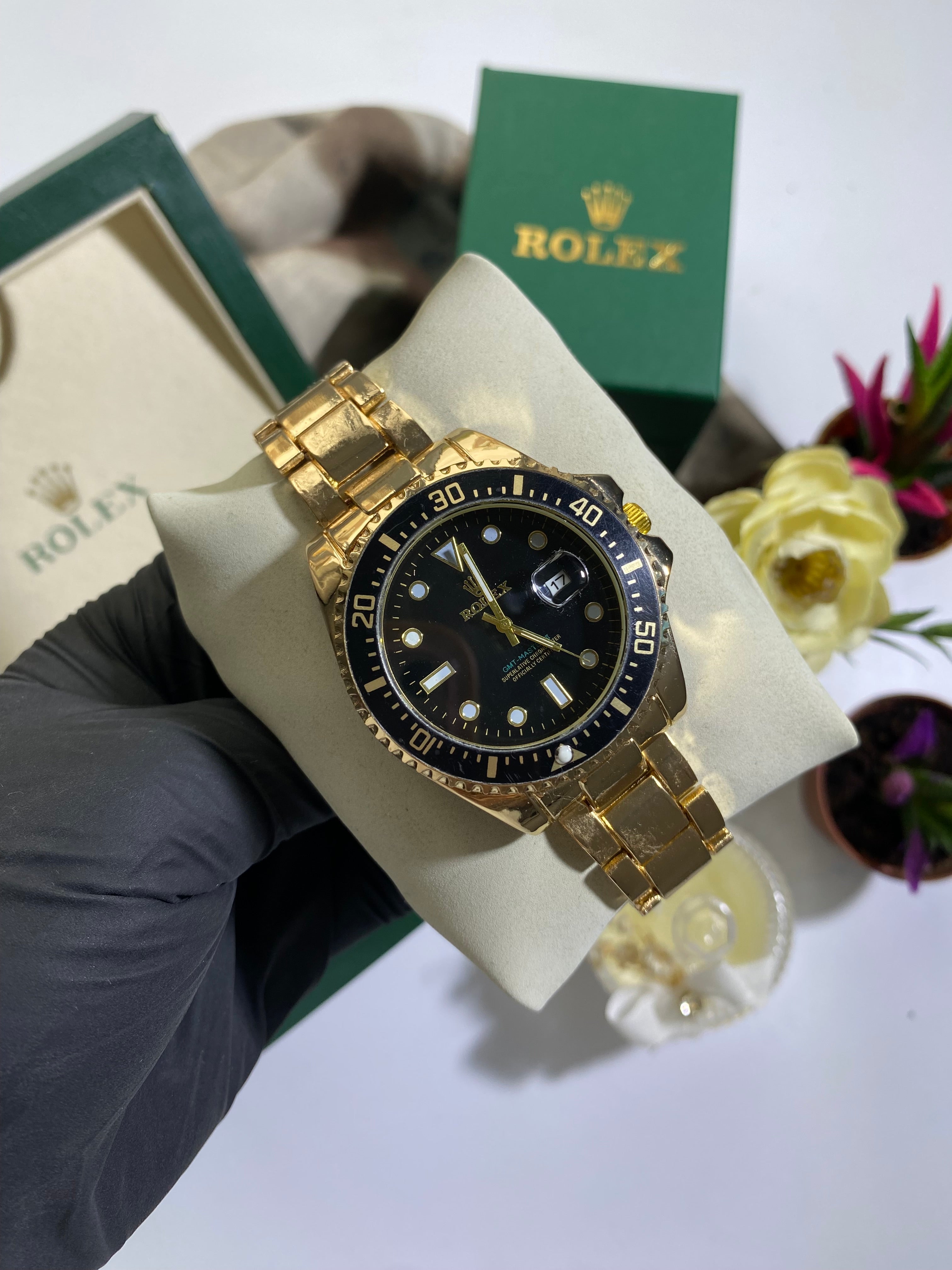 Gold - Siyah Submariner Saat