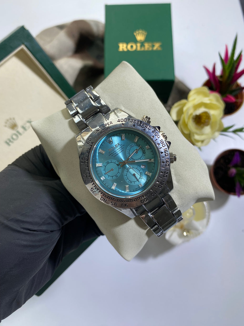 Silver - Okyanus Kadran Daytona Saat