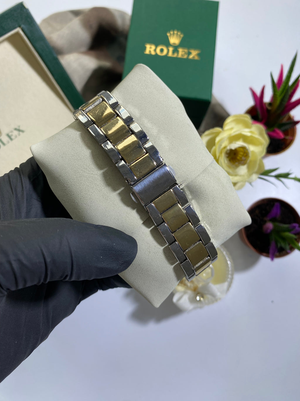 Silver - Gold Beyaz Kadran Daytona Saat