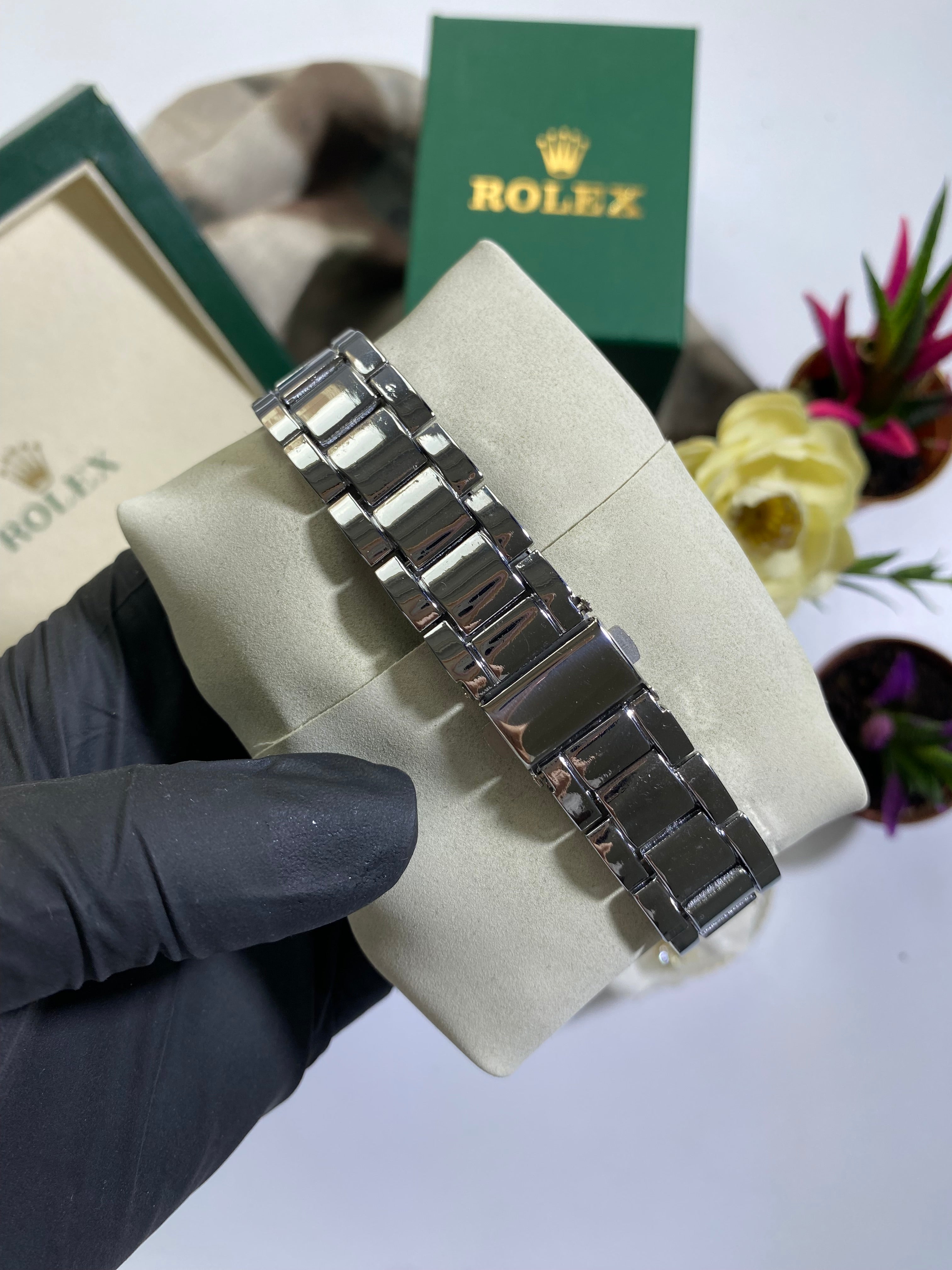 Silver - Yeşil Kadran Daytona Saat