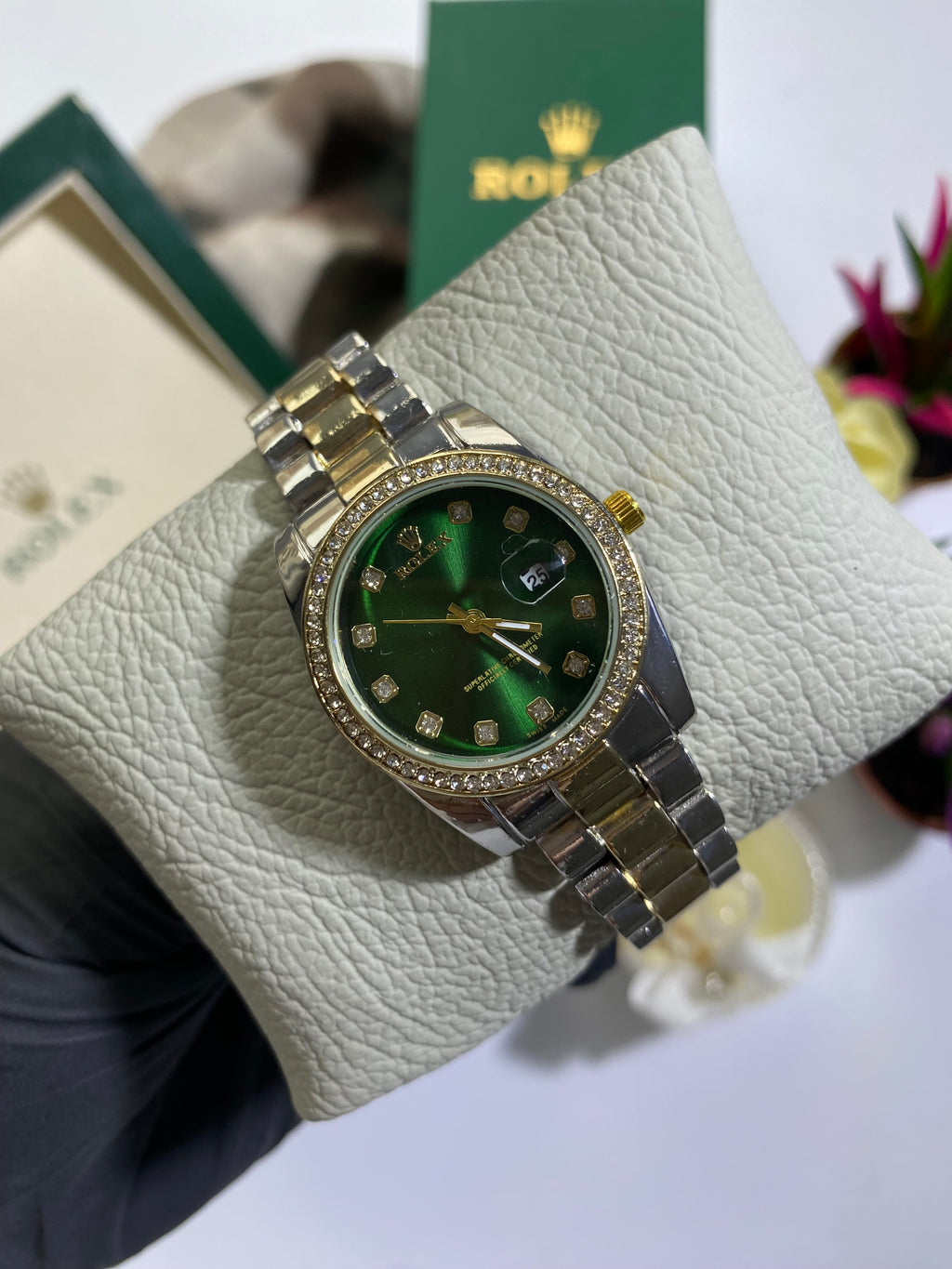 Silver - Gold Yeşil Kadran Kadın Sky Model