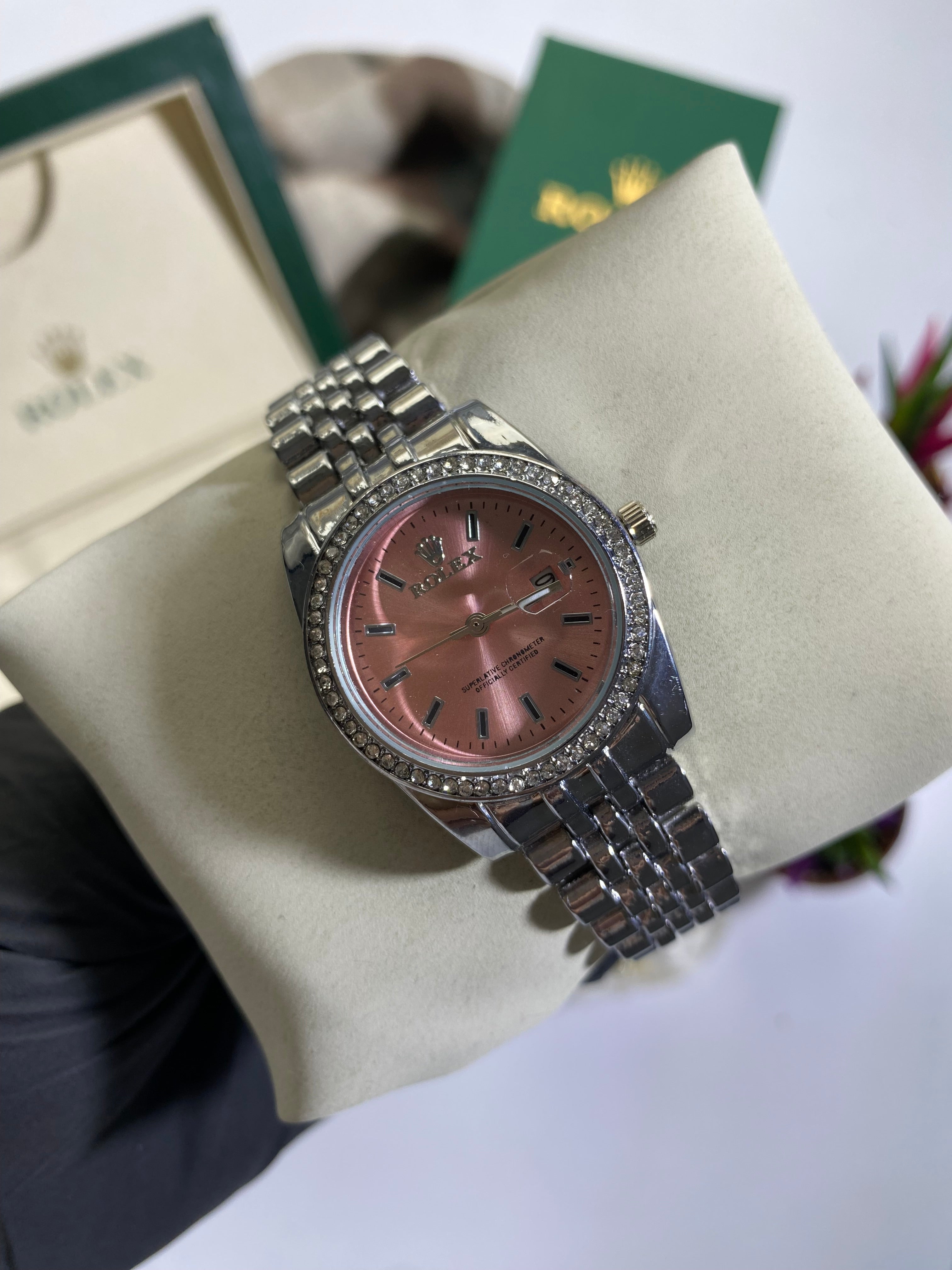 Silver - Pembe Kadran Kadın Sky Model