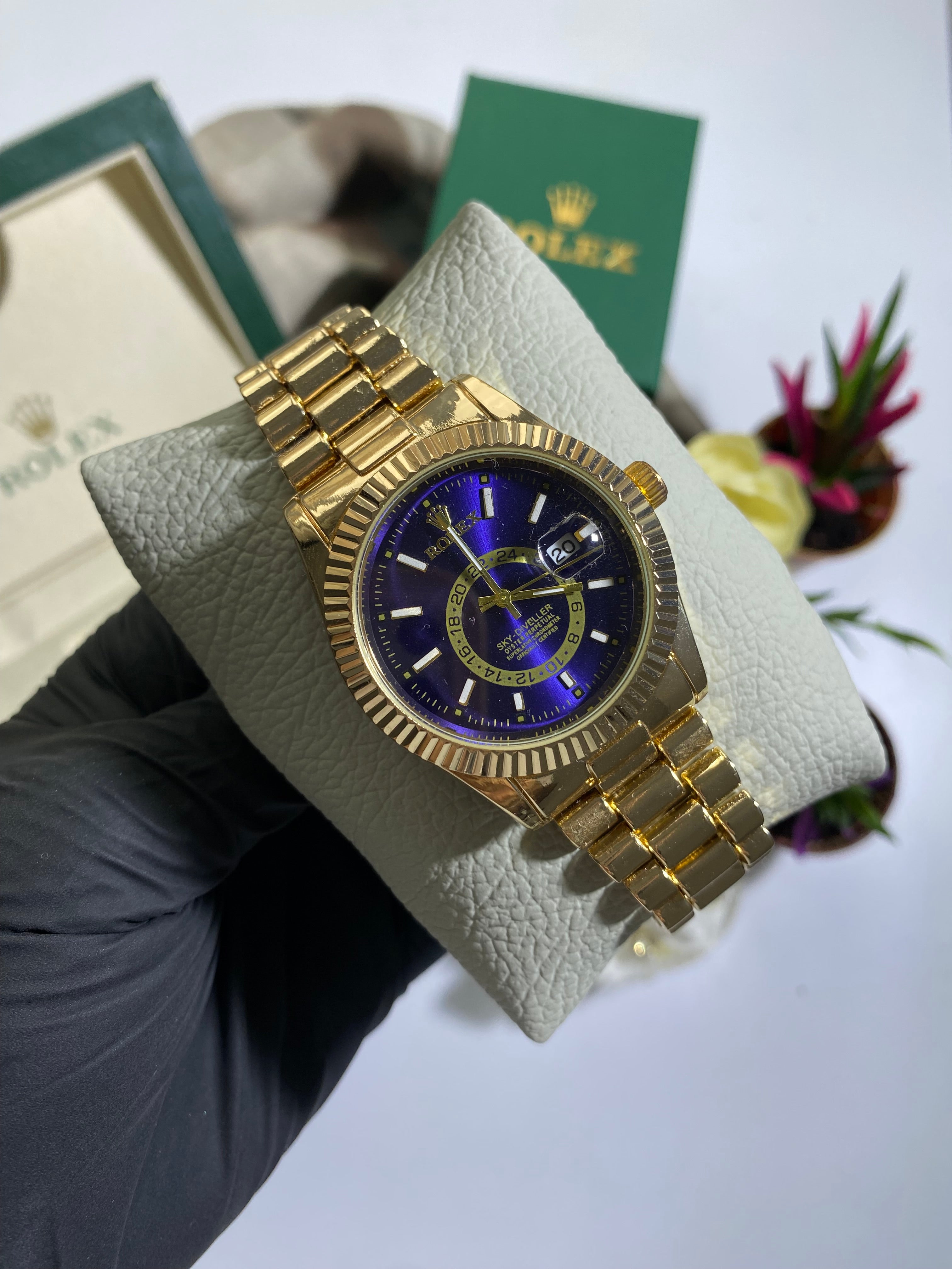 Gold Mor Kadran Datejust Saat