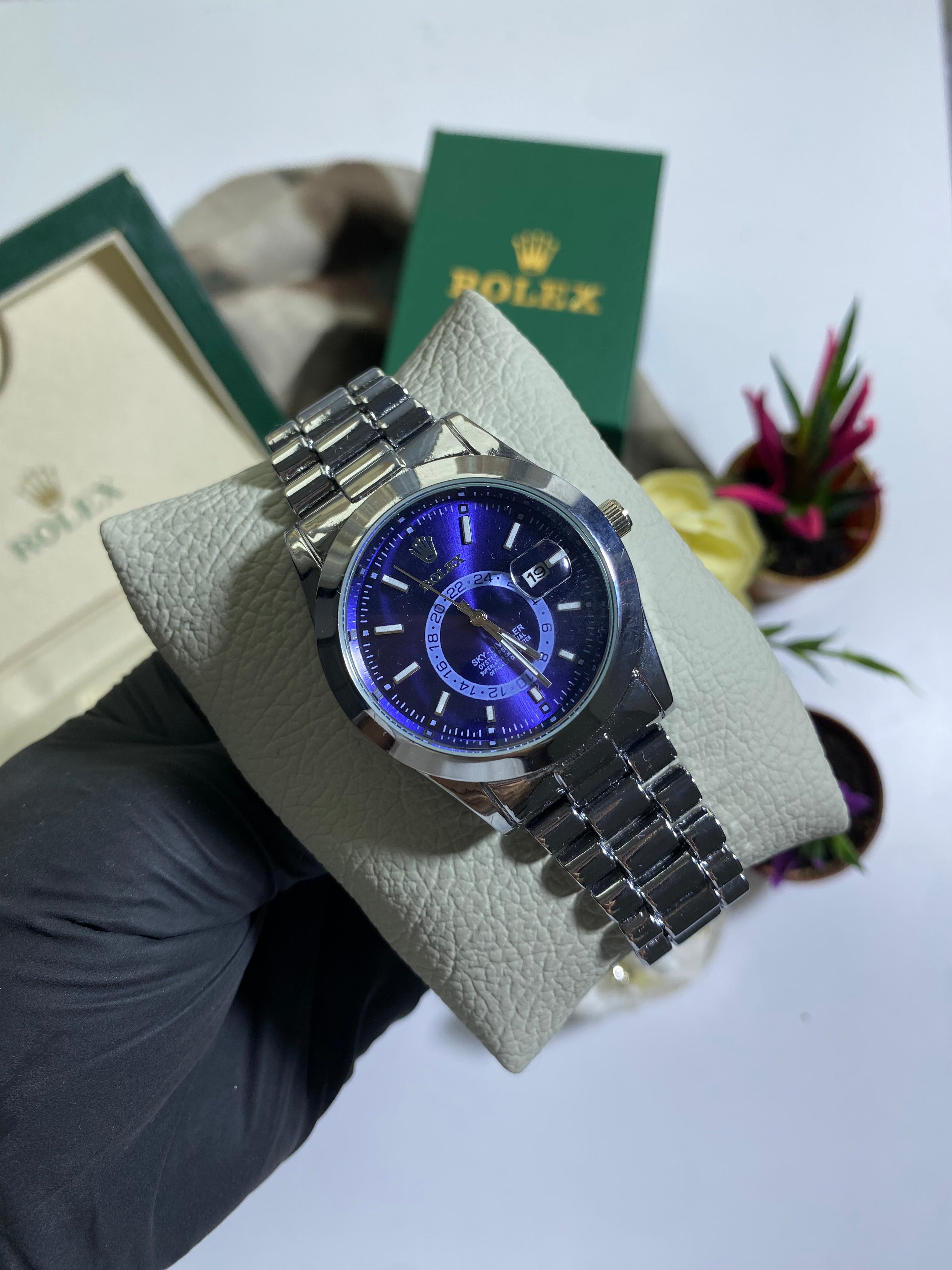 Silver Mavi Kadran Datejust Saat